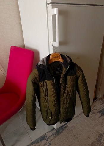 Fermuarlı Haki Erkek Günlük Mont 12)13 yas beden - Görsel 3