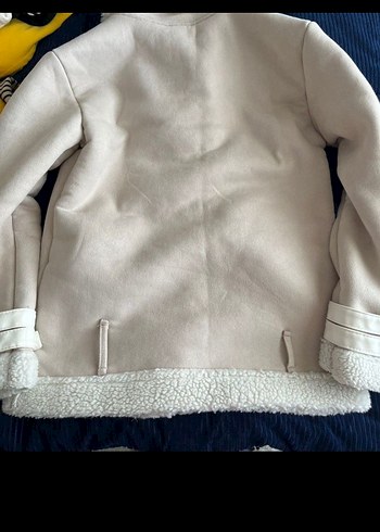 Kadın Beyaz Kürklü Streetwear Ceket - Görsel 3