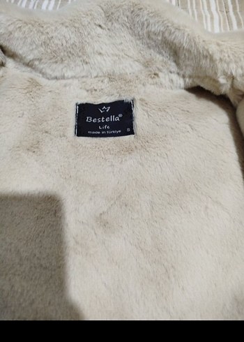 Kürklü Bej Deri Kadın Ceket - Görsel 4