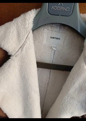 Kürk Detaylı Kahverengi Süet Kadın Ceket - Görsel 3