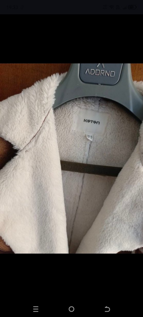 Kürk Detaylı Kahverengi Süet Kadın Ceket - Görsel 3