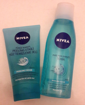 Nivea Yüz temizleme jeli + Arındırını tonik 