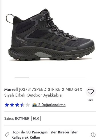 Gri Merrell Outdoor Erkek Ayakkabısı - Görsel 6