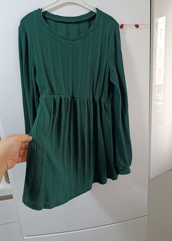 Kadın Yeşil Piliseli Triko - Görsel 4