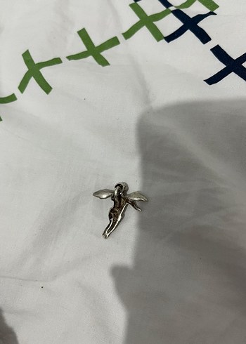 Gri Gotik Kadın Melek Figürlü Kolye Ucu - Görsel 2