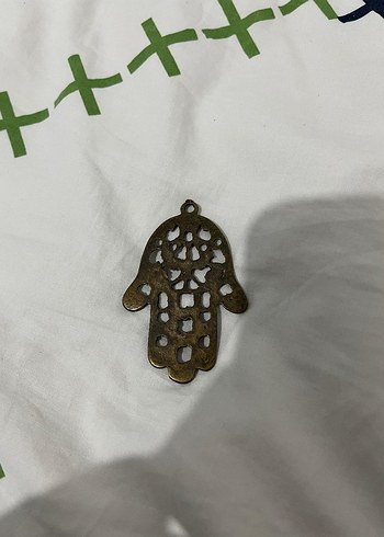 Bohem Altın Renk İşlemeli Boncuklu Kolye Ucu - Görsel 2