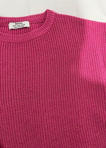 Bershka Pembe Örgü Kadın Kazak - Görsel 2