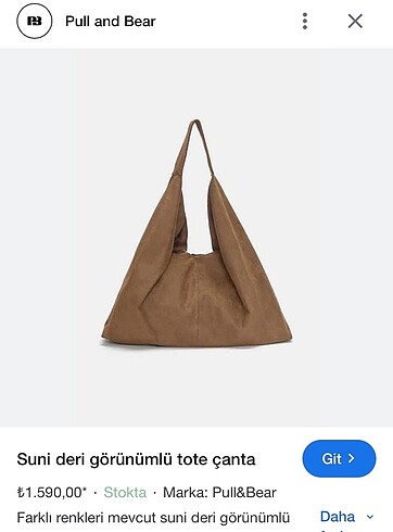 Pull and Bear Pull bear süet çanta