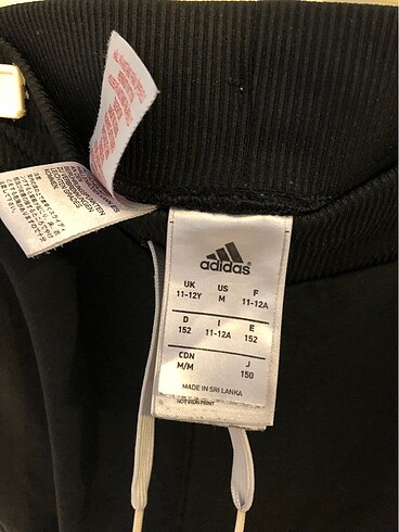 11-12 Yaş Beden siyah Renk Adidas siyah eşofman altı