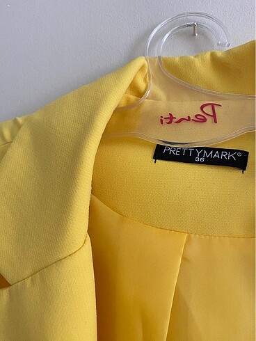 38 Beden Sarı blazer ceket