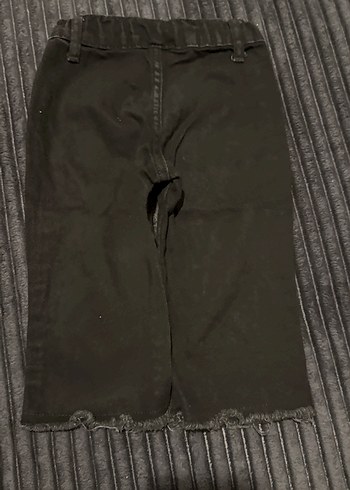 Diğer Kız Çocuk Siyah Bol Kesim Denim Pantolon