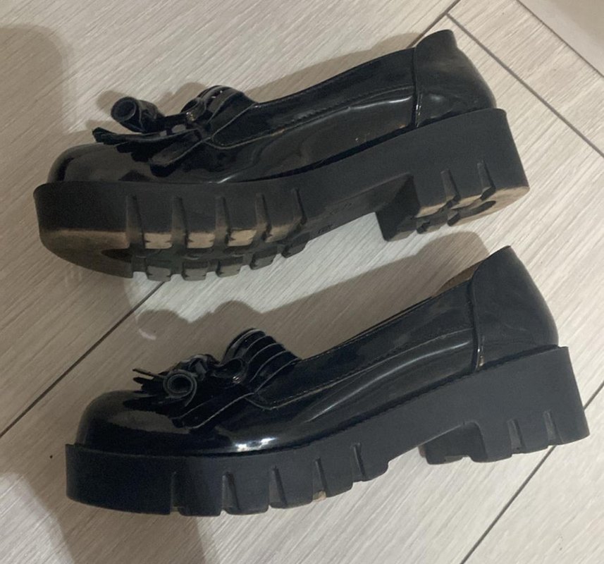 Kız Çocuk Siyah Bağcıklı Loafer Ayakkabı - Görsel 2