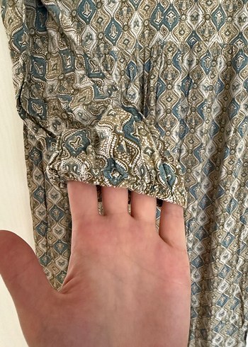 Bohem Stil Uzun tesettür Elbise - Görsel 4