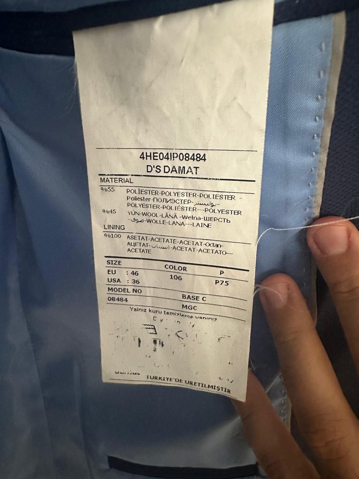 Ds damat Erkek Lacivert  Ceket - Görsel 3