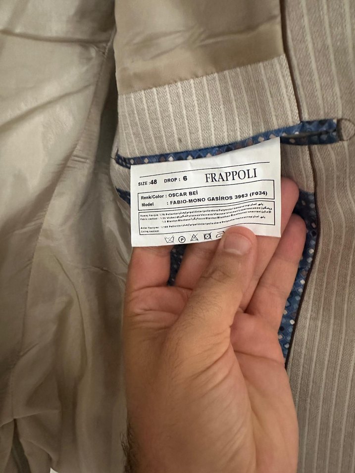 Bej Düğmeli Erkek Ceket - Görsel 3