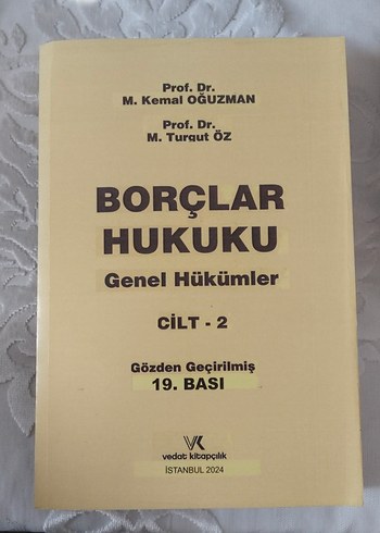 Borçlar Hukuku Genel Hükümler Cilt 2