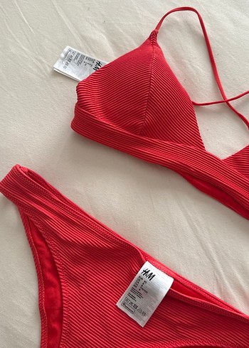 H&M Kadın Kırmızı İnce Askılı Bikini Takımı