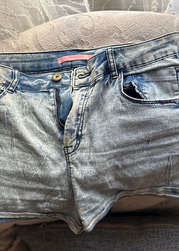 38 Beden mavi Renk Düğmeli Kadın Kot Şort