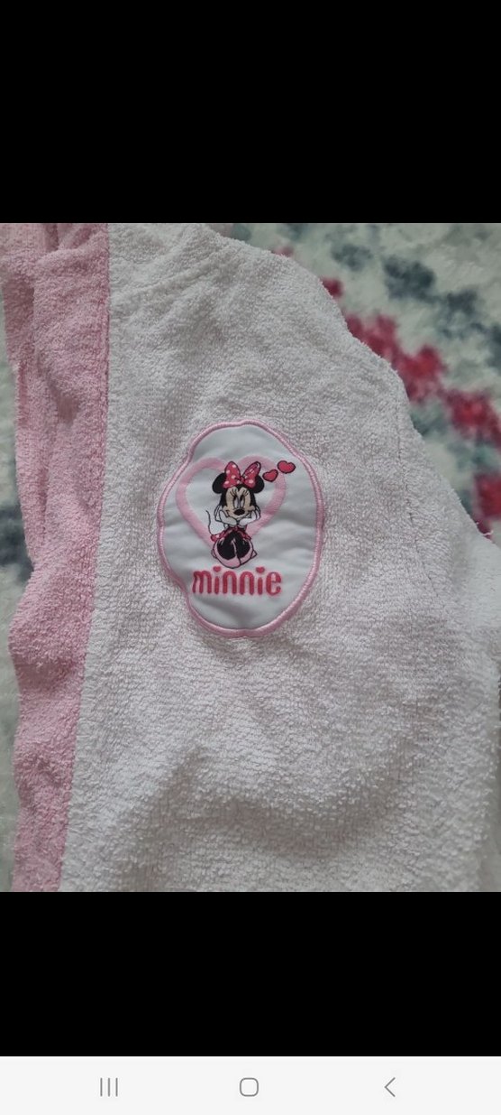 Kız Çocuk Nakışlı Pembe Bornoz - Görsel 2