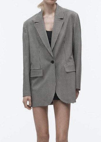 Zara Sikligin Ve Rahatligin Bulustugu Gri Siyah Blazer