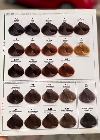Beden Saç Boyası Renk Kartelası - Coffee, Dore, Blonde