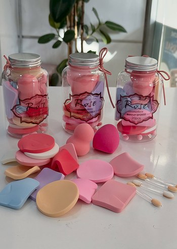 Pastel Pembe Makyaj Süngeri Seti - Görsel 2