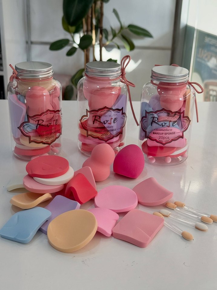 Pastel Pembe Makyaj Süngeri Seti - Görsel 2