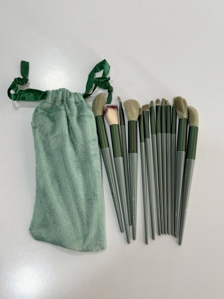 Pastel Tonlu Makyaj Fırça Seti ve Çanta - Görsel 2