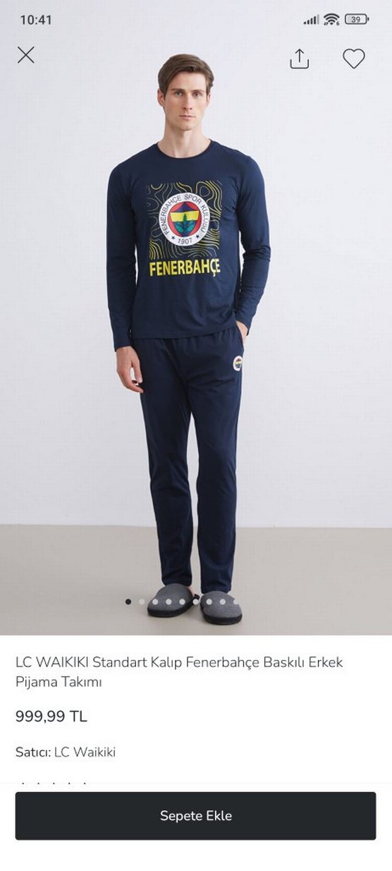 LC Waikiki Galatasaray Baskılı Erkek Pijama Takımı - Görsel 4