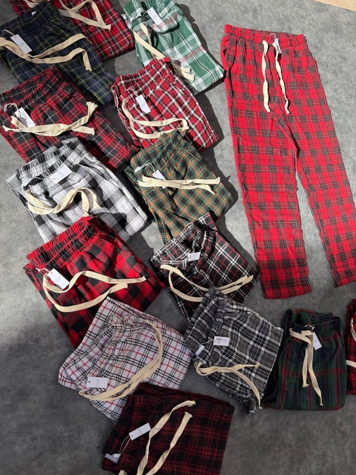 Erkek Çok Renkli Ekose Rahat Pijama Altı - Görsel 2