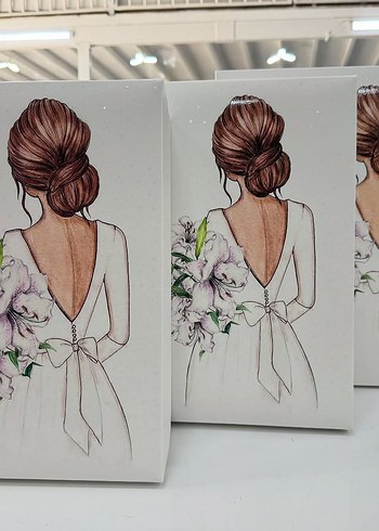 Beyaz Mini Düğün Smokin Kartı - Görsel 3