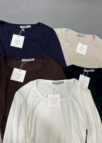 Beyaz Hamile Uzun Kollu Pamuklu Tişört - Görsel 4