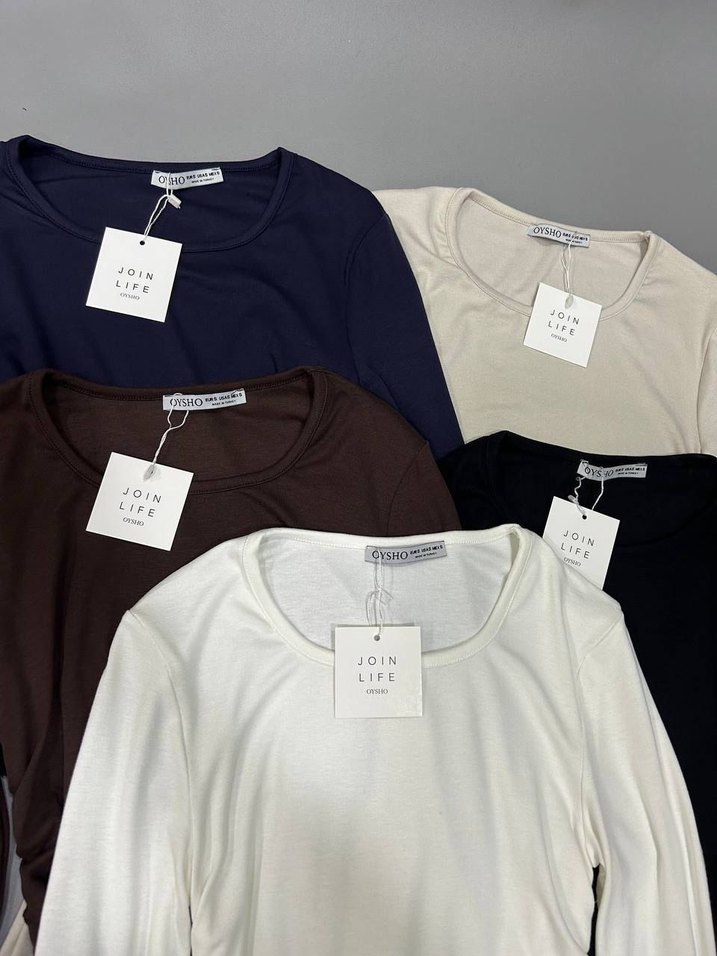 Beyaz Hamile Uzun Kollu Pamuklu Tişört - Görsel 4