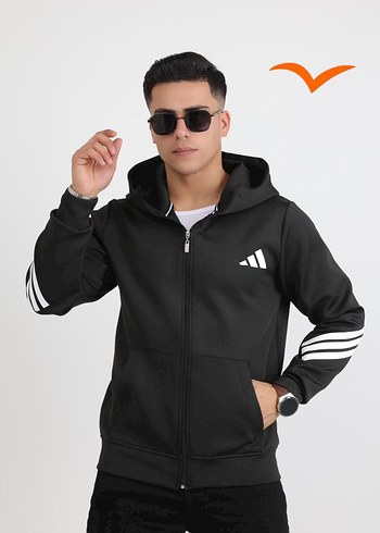 Kapüşonlu Erkek Haki Spor Ceket - Görsel 2