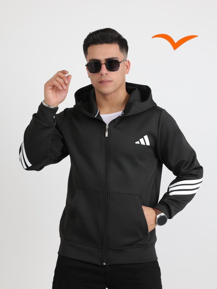 Kapüşonlu Erkek Haki Spor Ceket - Görsel 2