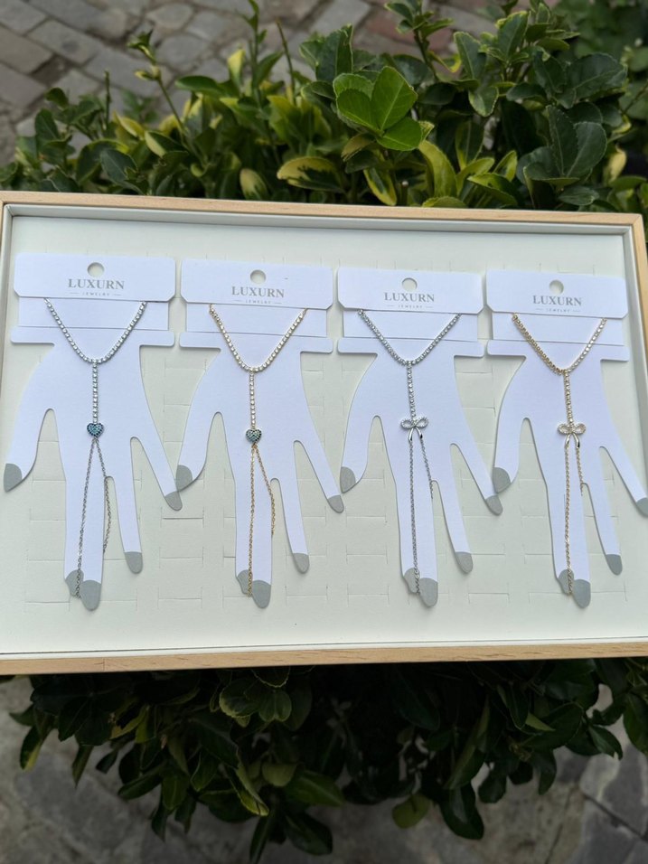 LUXURN Zincir Detaylı Kadın El Zinciri - Görsel 3