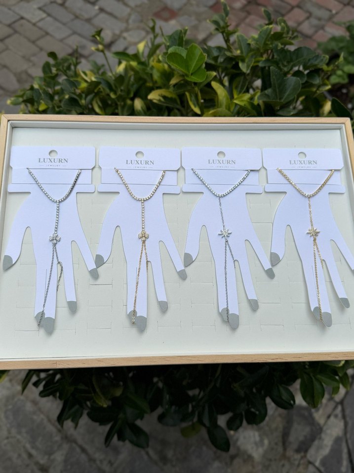 LUXURN Zincir Detaylı Kadın El Zinciri - Görsel 2