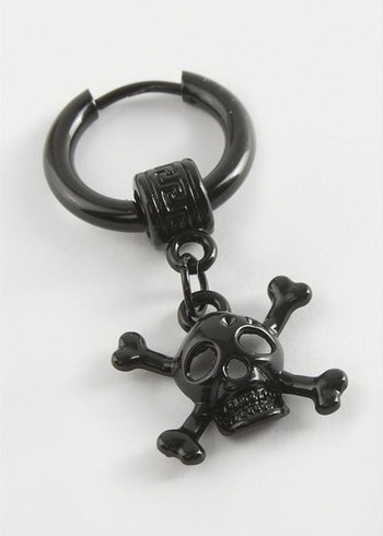 Gri Erkek Kurukafa Küpe - Görsel 9