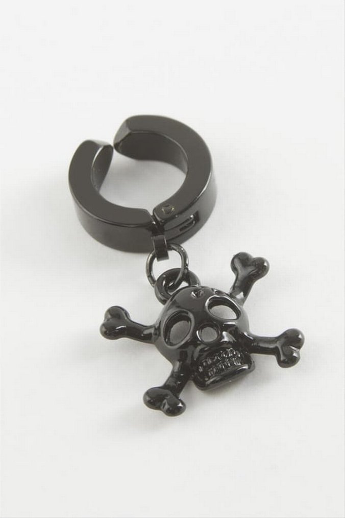 Siyah Erkek Punk Küpe - Görsel 2