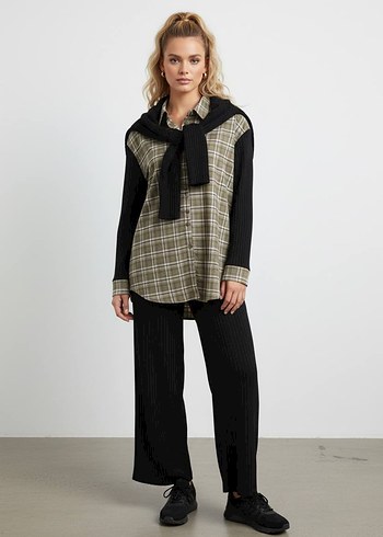 Kadın Bej Gömlek - Ofis ve Günlük - Görsel 2