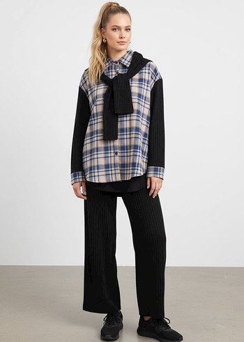 Kadın Bej Gömlek - Ofis ve Günlük - Görsel 3