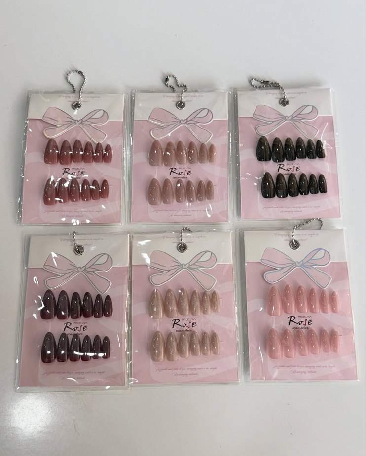 Pastel Bej Takma Tırnak Seti - Görsel 2