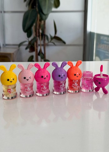 Renkli Tavşan Figürlü Dudak Parlatıcısı - Görsel 2