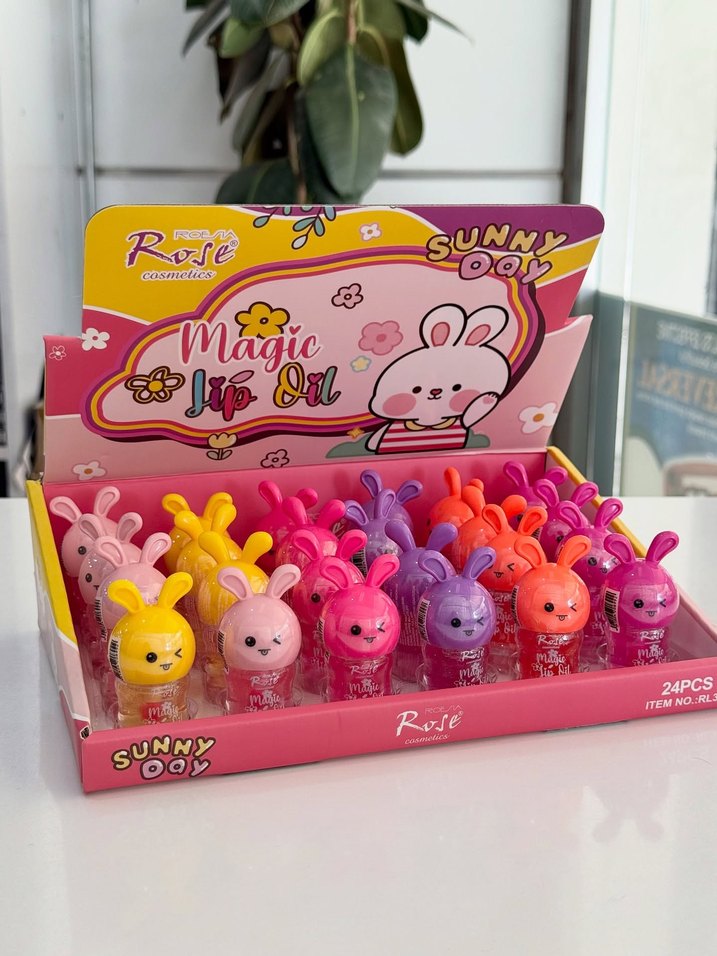 Renkli Tavşan Figürlü Dudak Parlatıcısı - Görsel 3