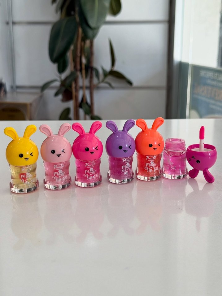 Renkli Tavşan Figürlü Dudak Parlatıcısı - Görsel 2