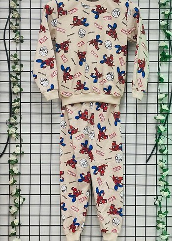 Örme Gri Marvel Baskılı Erkek Eşofman Takımı - Görsel 2