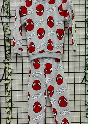 Örme Gri Marvel Baskılı Erkek Eşofman Takımı - Görsel 3