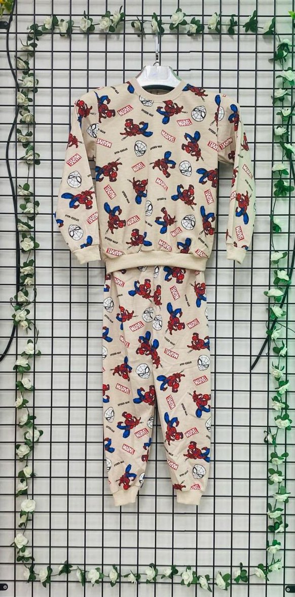 Örme Gri Marvel Baskılı Erkek Eşofman Takımı - Görsel 2