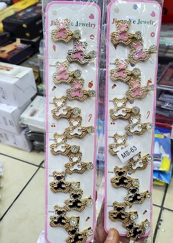 Boncuklu Çiçekli Çocuk Saç Tokası Seti - Görsel 15