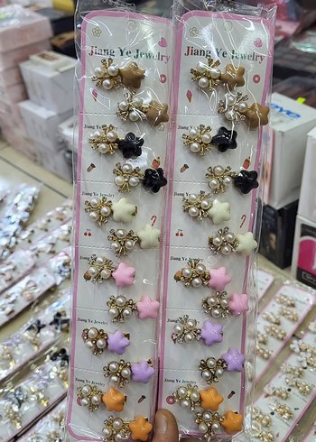 Boncuklu Çiçekli Çocuk Saç Tokası Seti - Görsel 6